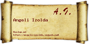 Angeli Izolda névjegykártya